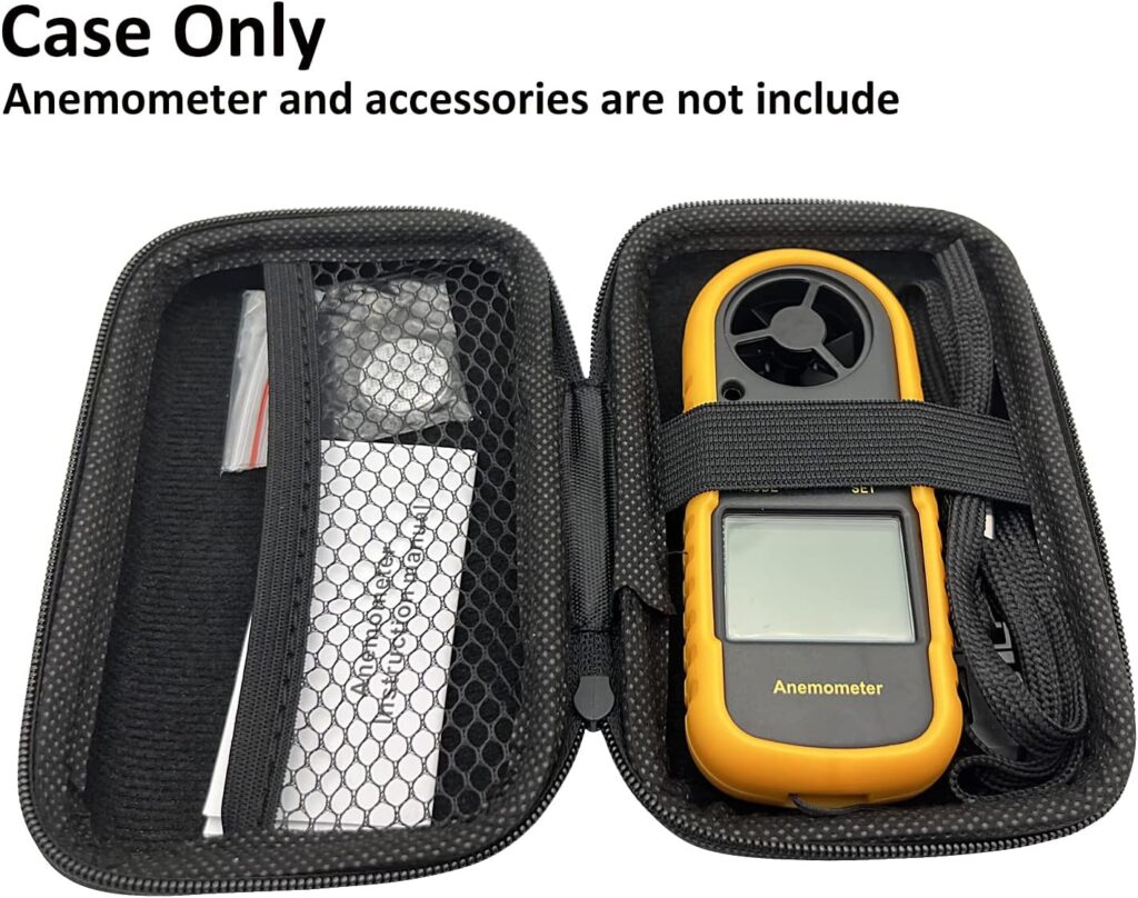 Anemometer Travel Case Hard Protective Case for 816/818 Series Wind Speed Meter Organize Bag