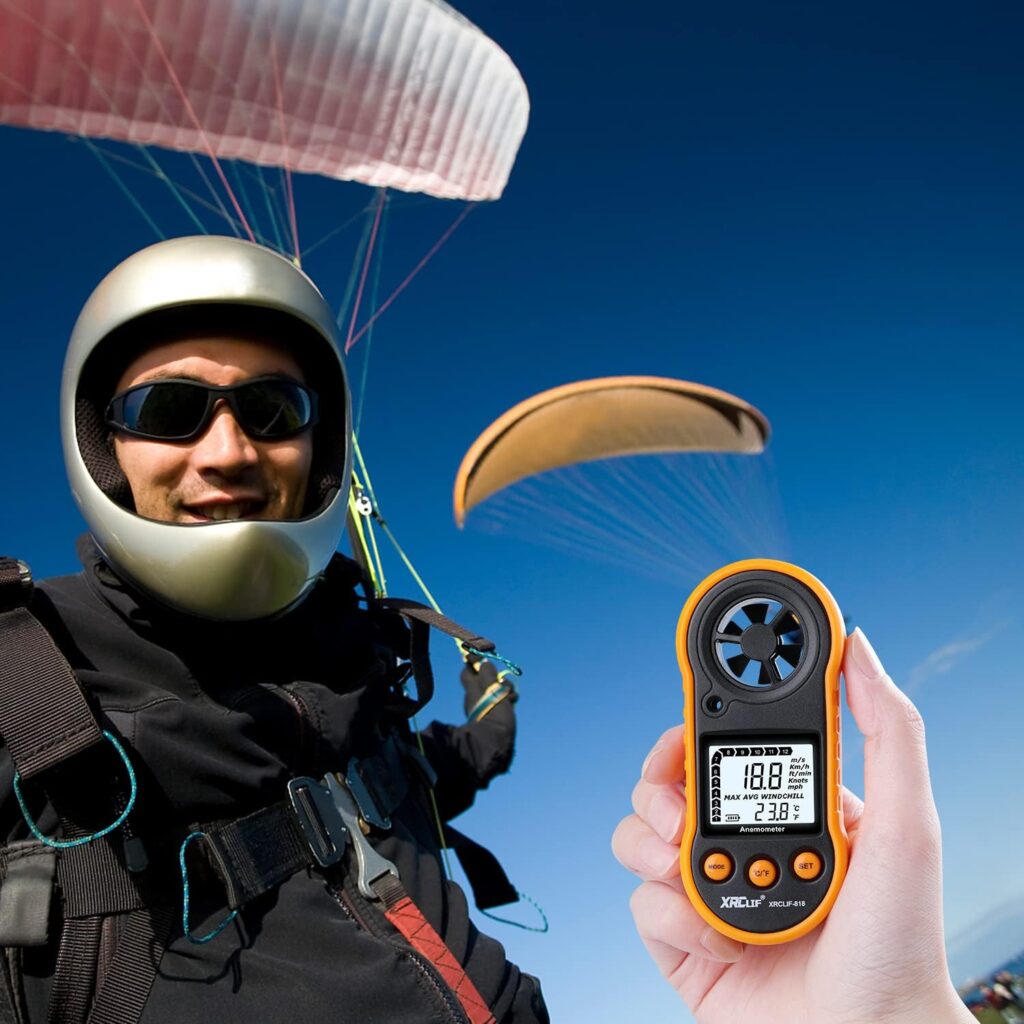 Digital Wind Speed Meter Anemometer Handhled Wind Gauges Air Flow Velocity Meter for Measuring Wind Chill Temperature Speed, Wind Meter Thermometer Gauge for Shooting Windsurfing Fishing Hunting Digital Wind Speed Meter Anemometer Handhled Wind Gauges Air Flow Velocity Meter for Measuring Wind Chill Temperature Speed, Wind Meter Thermometer Gauge for Shooting Windsurfing Fishing Hunting