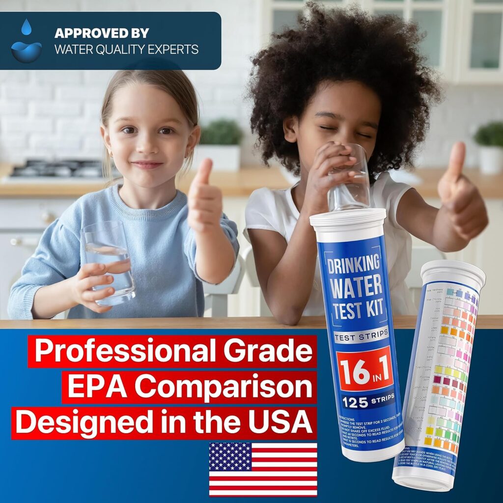 2023 All-New 17 in 1 Drinking Water Testing Kit 125 Strips - Home Tap and Well Water Test Kit for Hardness, Lead, Iron, Copper, Chlorine, Fluoride and More