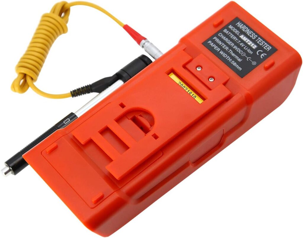 AMT212 Portable Built-in Printer Durometer Digital Handheld Leeb Hardness Tester with Standard D Impact Device PC Software for Steel Aluminum Iron Alloy Copper AMT212 Portable Built-in Printer Durometer Digital Handheld Leeb Hardness Tester with Standard D Impact Device PC Software for Steel Aluminum Iron Alloy Copper