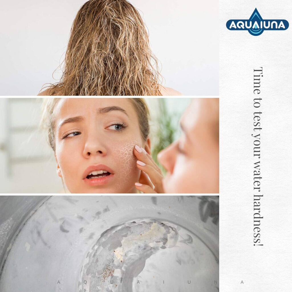 Aqualuna Water Hardness Test Kit - Fast and Accurate Testing for Dishwasher, Drinking Water, Pool and Aquarium - 100 Strips Hard Water Test Kit at 0-425ppm - Maintain Water Quality Aqualuna Water Hardness Test Kit - Fast and Accurate Testing for Dishwasher, Drinking Water, Pool and Aquarium - 100 Strips Hard Water Test Kit at 0-425ppm - Maintain Water Quality