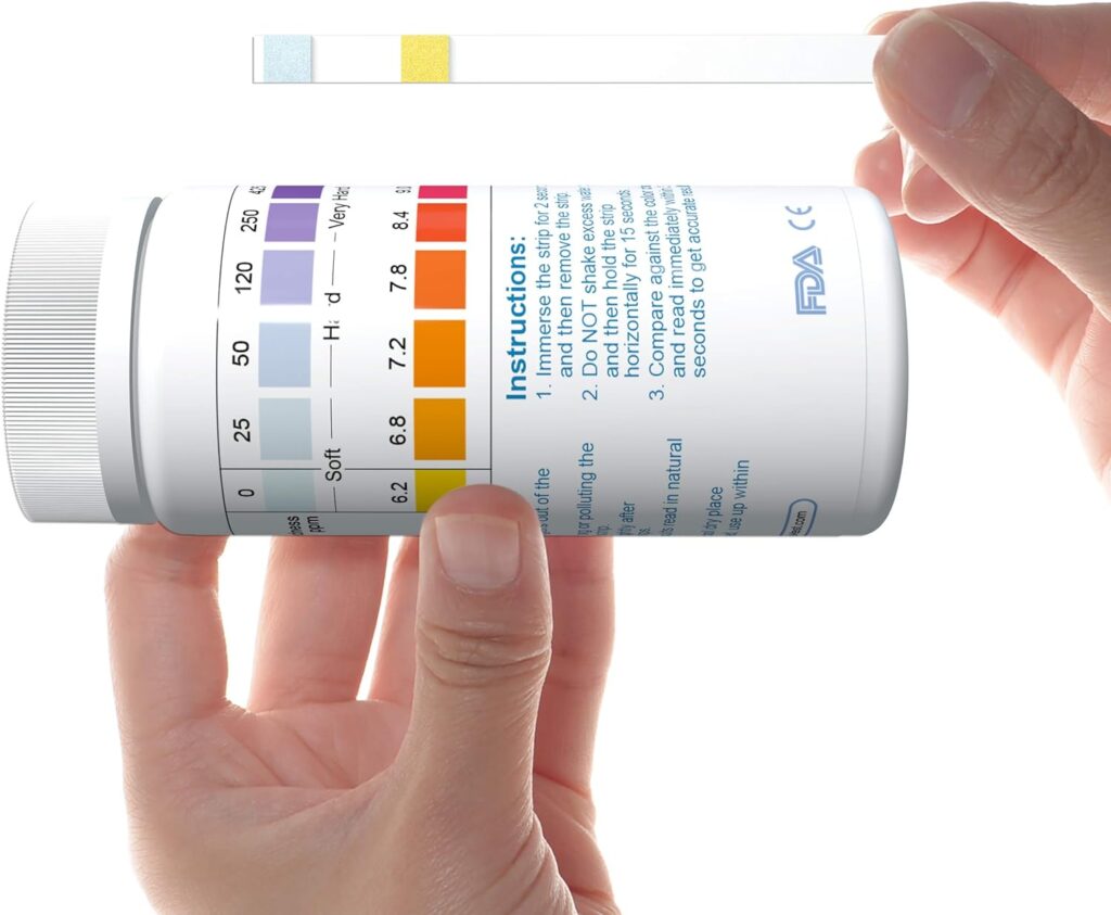 BOSIKE 2 in 1 Water Hardness  pH Test Strips Kit | 150 Strips | Water Softener, Dishwasher, Pool, Spa  Well Water Testing - Test Kit to Avoid Hard Water