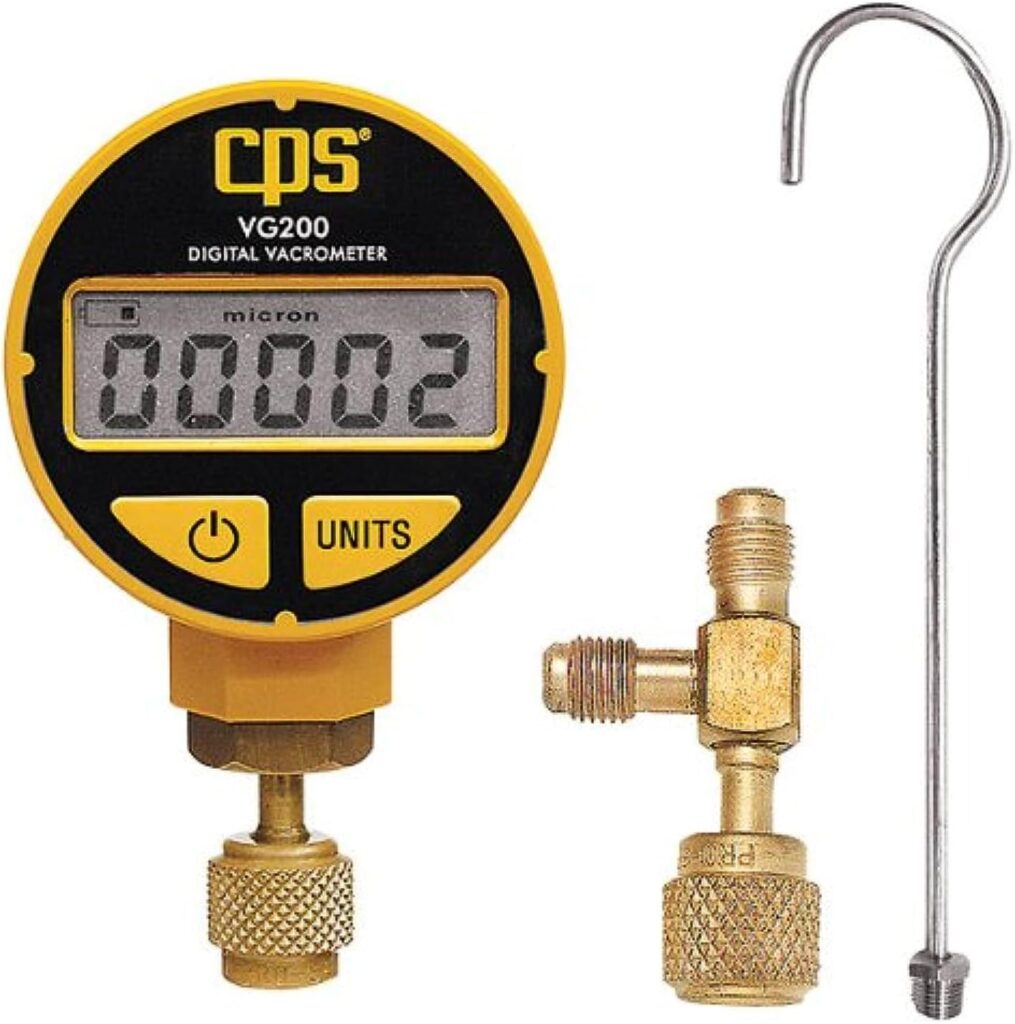 CPS-AO-42500-08 Products VG200 Portable Digital Vacuum Gauge, LCD, Atmospheric to 0 microns