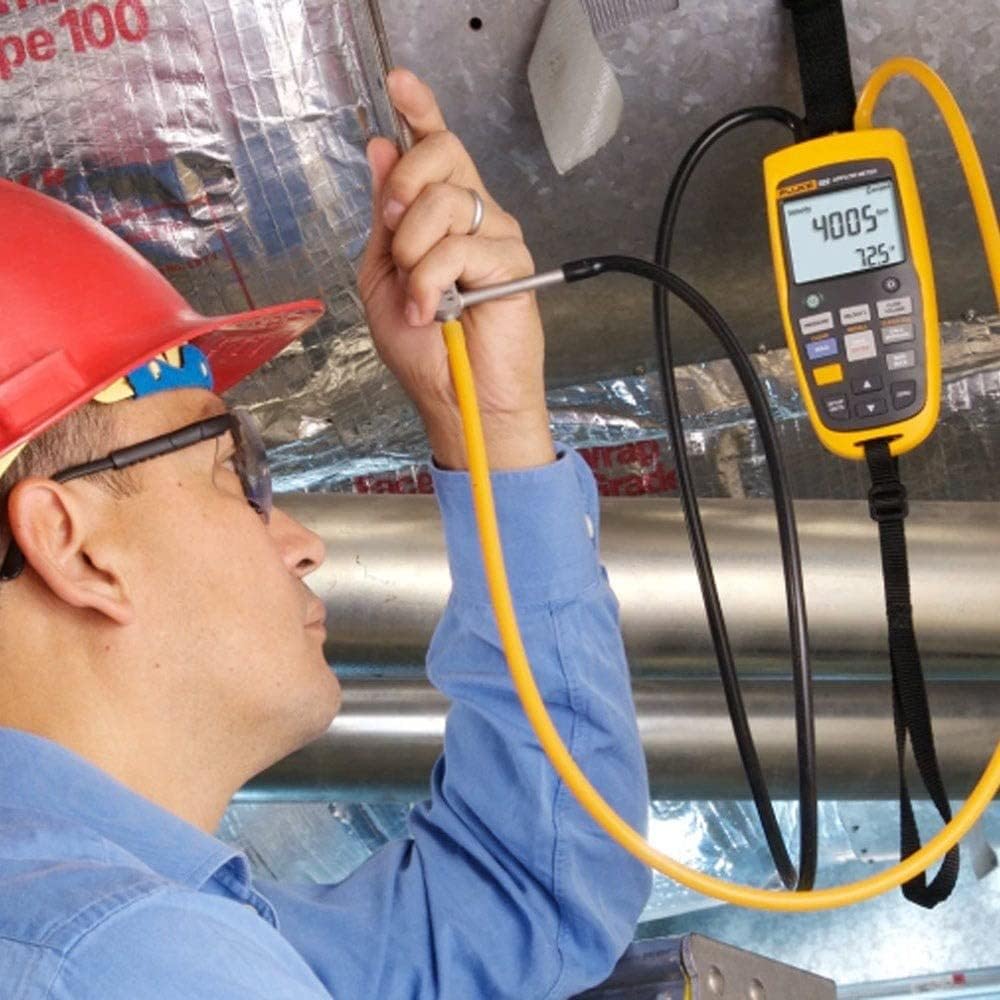 Fluke 922 Airflow Micromanometer with Bright Backlit Display, +/- 0.6 psi Pressure, 16000 fpm Velocity, 99999 cfm Volume