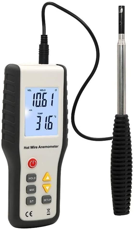 FRAHS Digital Anemometer, Portable Air Flow Meter with Backlight Weather Meter Measures Breezes for Measuring Wind Speed FRAHS Digital Anemometer, Portable Air Flow Meter with Backlight Weather Meter Measures Breezes for Measuring Wind Speed