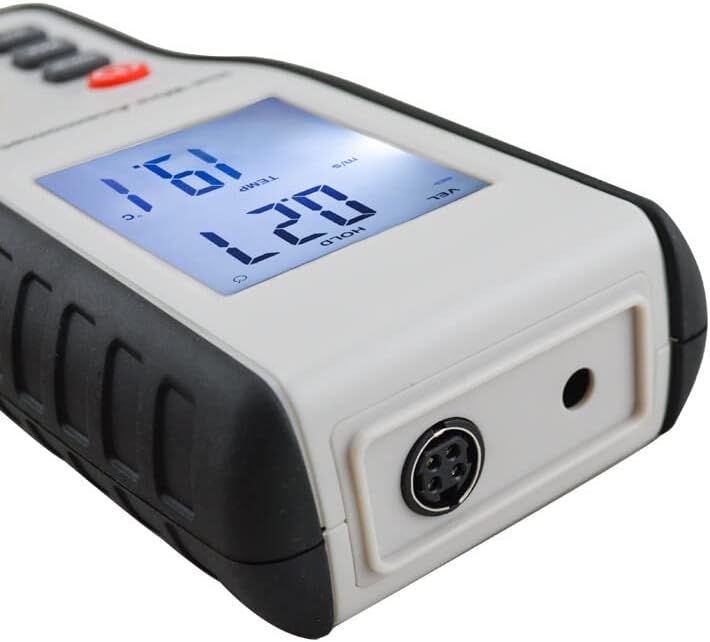 FRAHS Digital Anemometer, Portable Air Flow Meter with Backlight Weather Meter Measures Breezes for Measuring Wind Speed FRAHS Digital Anemometer, Portable Air Flow Meter with Backlight Weather Meter Measures Breezes for Measuring Wind Speed