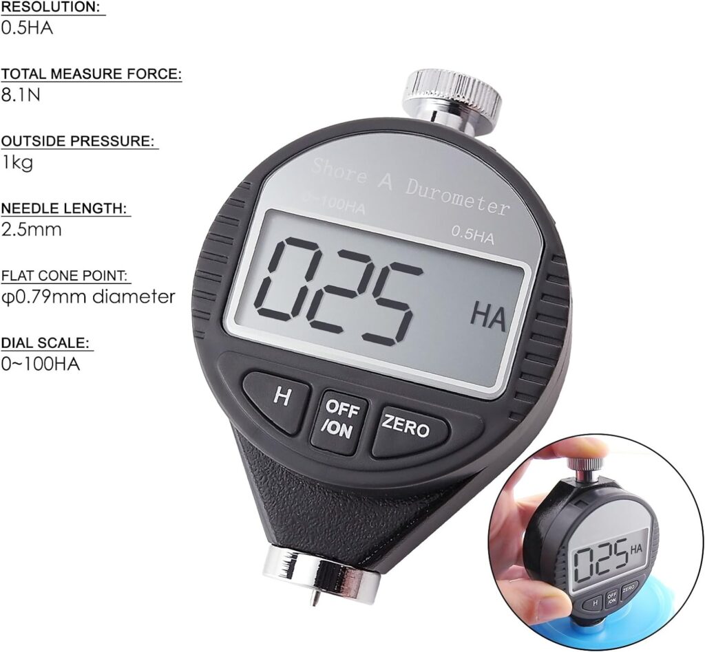 Gain Express Compact Pocket Size Digital Shore A Hardness Meter Tester 1-100ha Durometer LCD Display