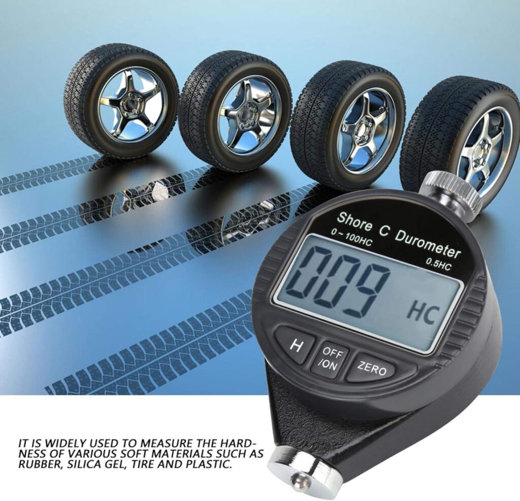 Hardness Tester Digital Hardness Tester Rockwell Hardness Tester Portable Hardness Tester 100HD C Type LCD Display Meter for Machining Measurement