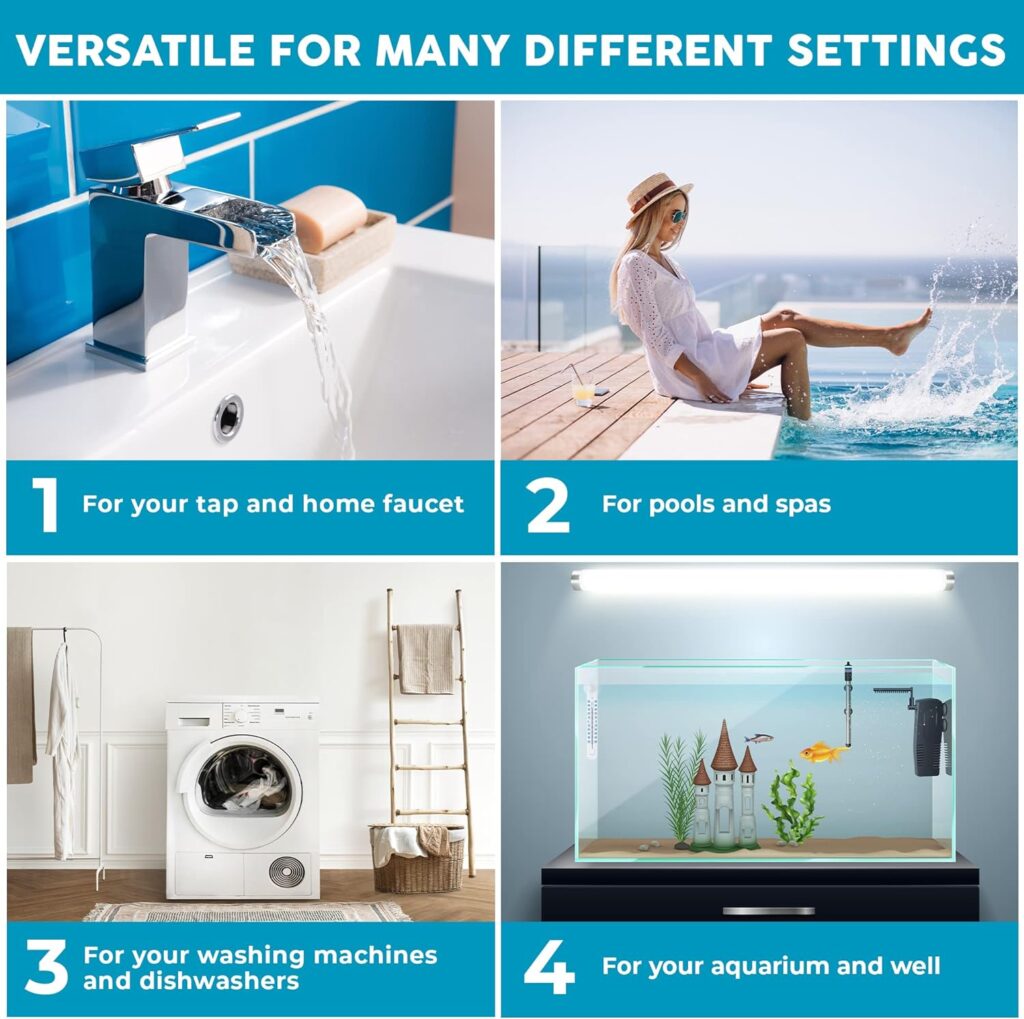 Healthoholic Water Hardness Test Kit | Pack of 160 Fast and Accurate Hard Water Test Strips for Testing Water Quality - Hard Water Test Strips for Water Softener Dishwasher Well Spa Pool | 0-425 ppm