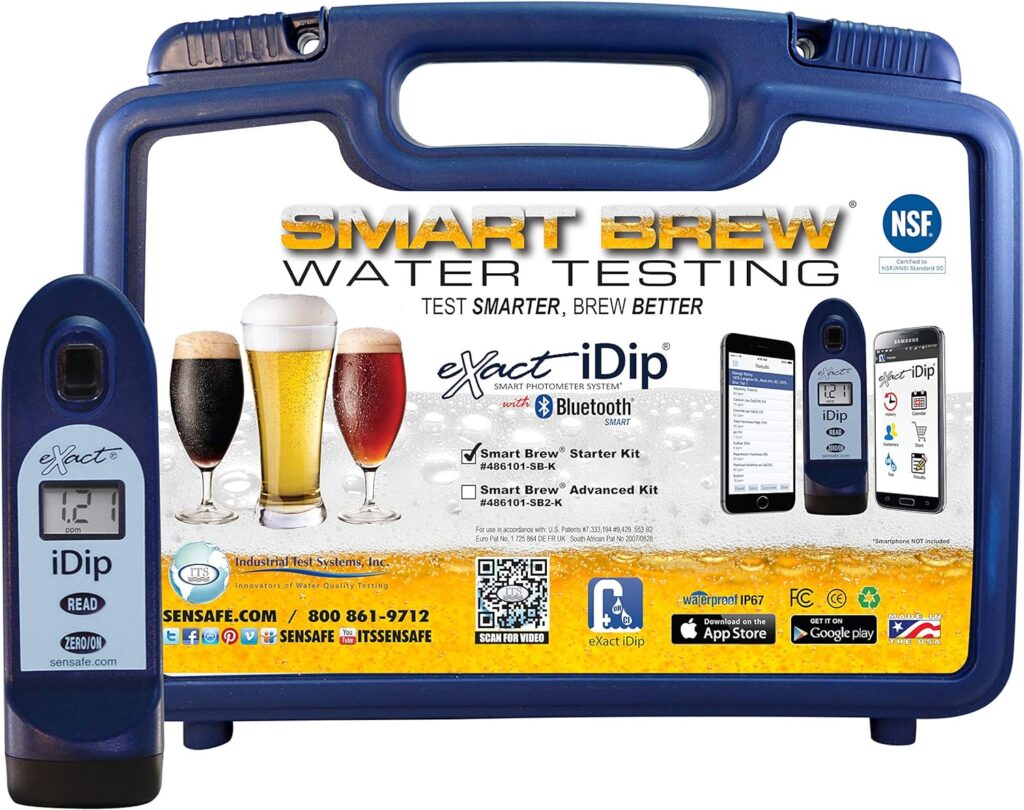 Industrial Test Systems Exact® iDip® Photometer 486101-SB-K Smart Brew Starter Kit with Meter, Blue