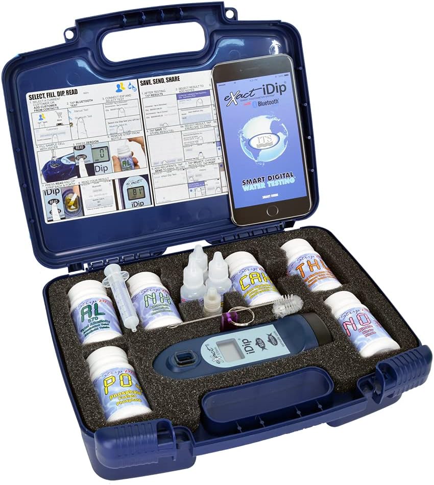 Industrial Test Systems ITS Exact iDip 570 Marine Aquarium, Coral,  Aquaculture Water Starter Test Kit | Bluetooth | Waterproof | 7-Parameters | (486107-MA-K)