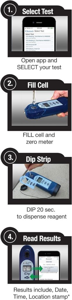 ITS 486107-AQ-K eXact iDip 570 Photometer Freshwater Aquarium  Pond Starter Kit | Bluetooth | 6-Parameters and More