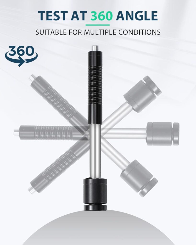 Mxmoonfree Metal Hardness Tester Kit, Digital Non-Destructive Leeb Testing with Multi Scales