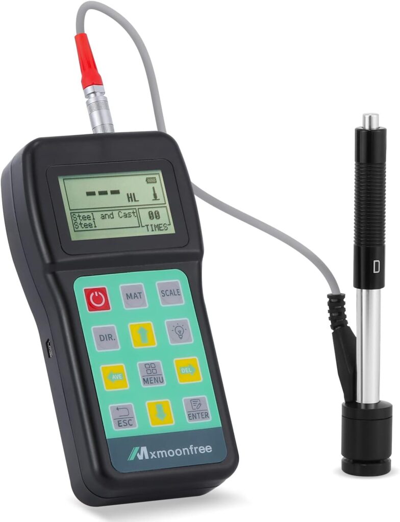 Mxmoonfree Metal Hardness Tester Kit, Digital Non-Destructive Leeb Testing with Multi Scales
