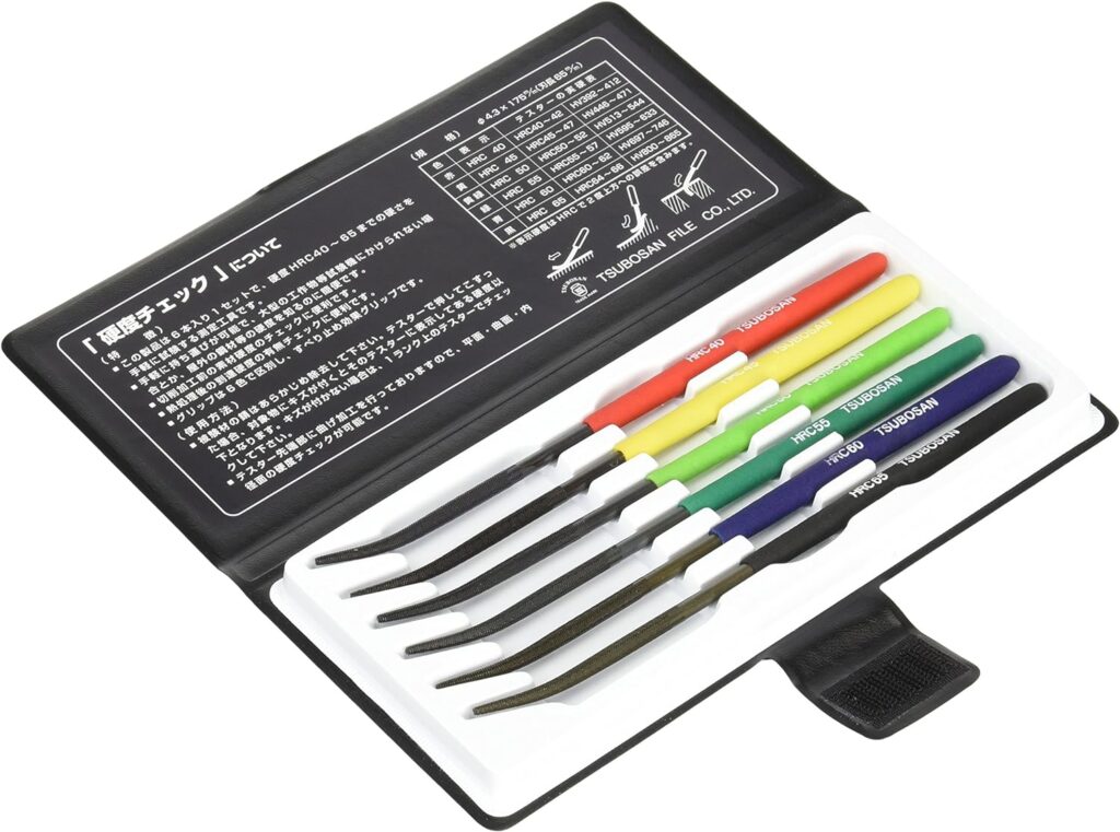 TSUBOSAN Japan-Hardness Tester Checker File HRC40-HRC65 Set of 6 TSUBOSAN Japan-Hardness Tester Checker File HRC40-HRC65 Set of 6
