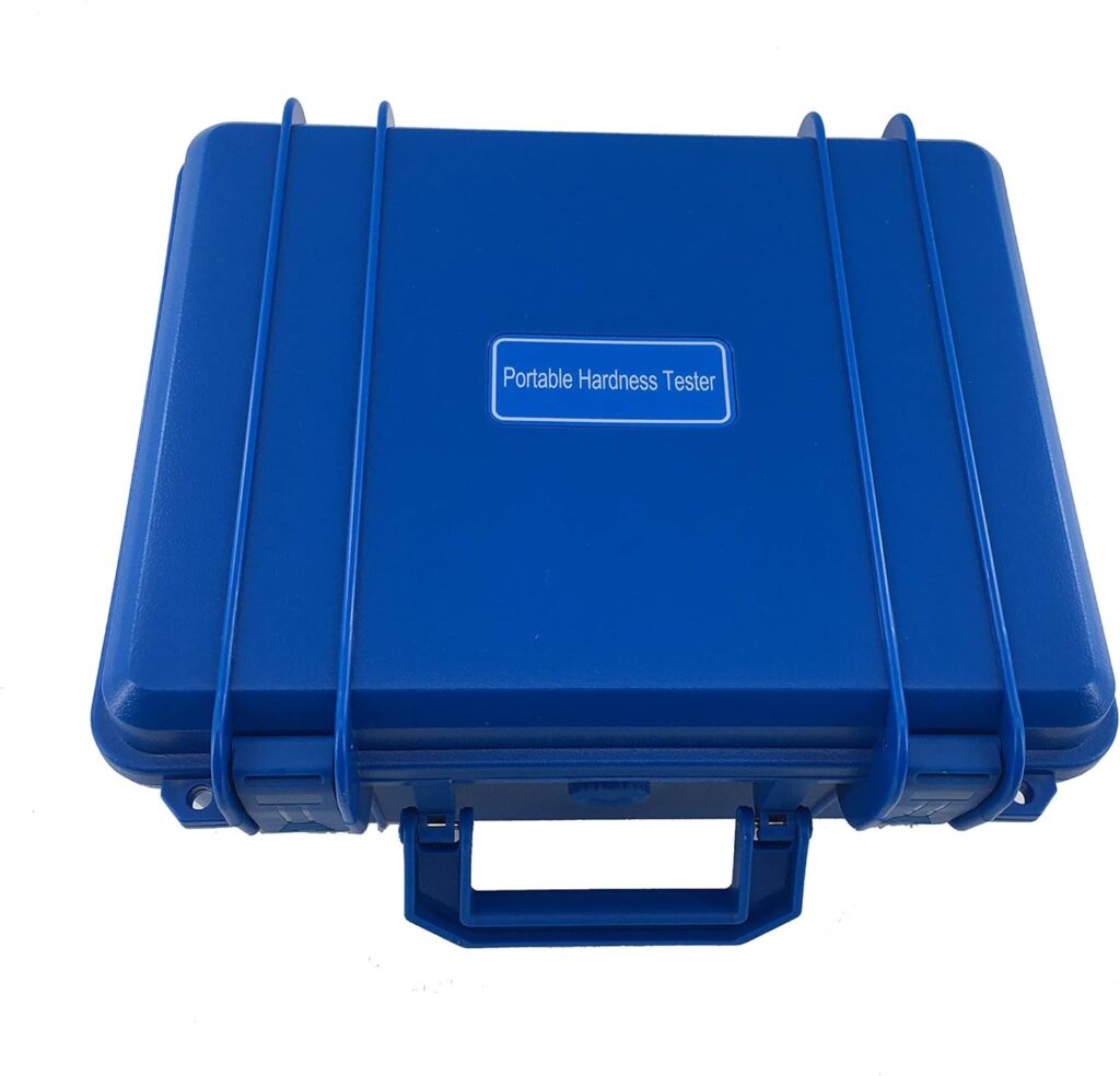 VTSYIQI Leeb Hardness Tester Meter 170 to 960 HLD Metals Durometer Tester HL HB HRB HRC HRA HV HS with Standard D Type Impact Device D Test Block for Steel Iron Bronze Copper 10 Materials