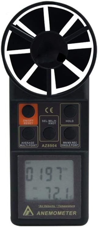 WSMLA Digital Anemometer Handheld Wind Speed Meter for Measuring Wind Speed Temperature and Wind Chill with Backlight and Max/Min Anemometer Integrated High-Precision Multi-Function Wind WSMLA Digital Anemometer Handheld Wind Speed Meter for Measuring Wind Speed Temperature and Wind Chill with Backlight and Max/Min Anemometer Integrated High-Precision Multi-Function Wind