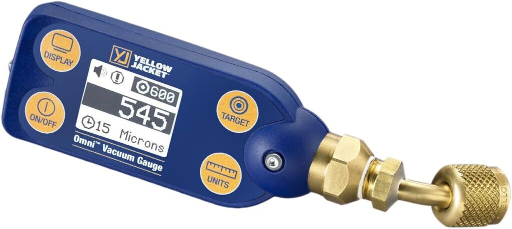 YELLOW JACKET 69020 Omni Digital Vacuum Gauge with 1/4 Coupler