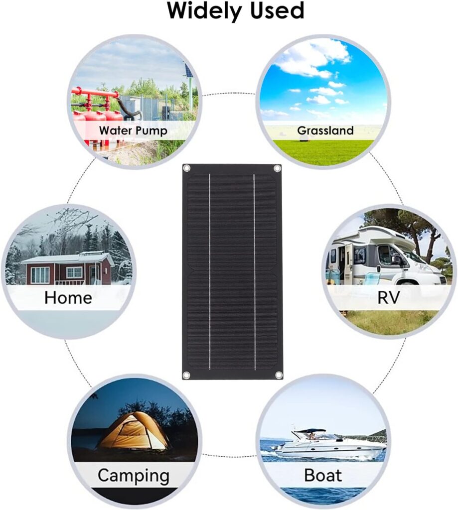 50 Watt Solar Panel Kit, 50W High Efficiency Solar Panel Charger with 100A MPPT Solar Charge Controller for RV Vehicle Trailer Marine Boat 12 Volt Battery