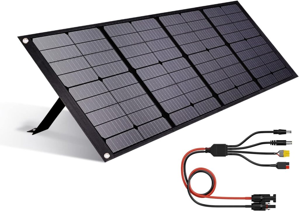 Amazon.com : HQST 100W Portable Solar Panel for Power Station and USB Devices, Foldable Solar Panel Charger Waterproof IP65 Outdoor Camping RV Travel,Compatible with Jackery/Goal Zero/Bluetti/Anker Solar Generator : Patio, Lawn  Garden