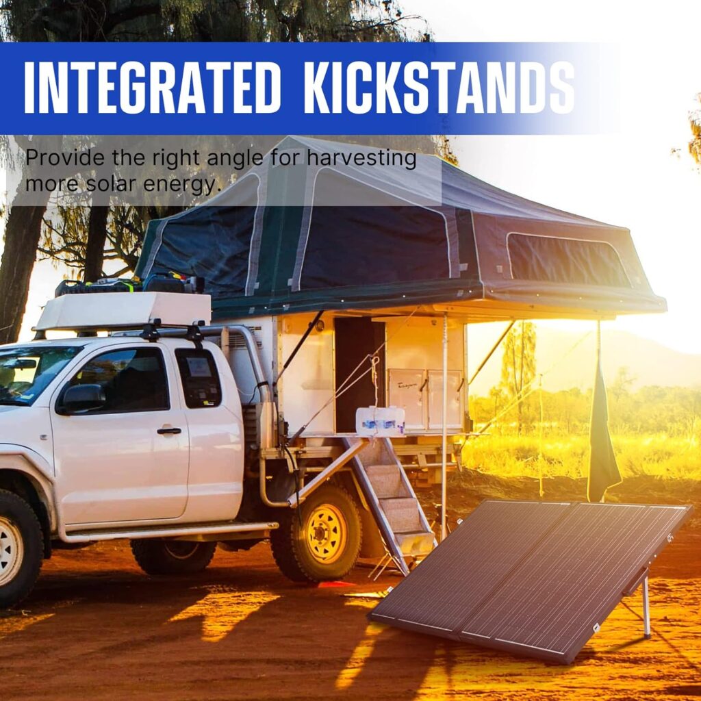 ATEM POWER 160W Portable Solar Panel - Foldable Solar Suitcase Monocrystalline Lightweight Without Glass, 20A MPPT Controller with USB Output, Built-in Kickstand for 12V Batteries RV Camping Power ATEM POWER 160W Portable Solar Panel - Foldable Solar Suitcase Monocrystalline Lightweight Without Glass, 20A MPPT Controller with USB Output, Built-in Kickstand for 12V Batteries RV Camping Power