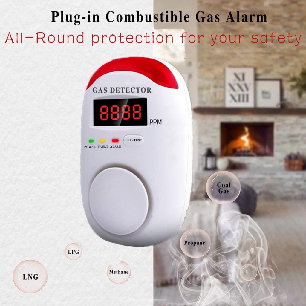Colorwell Natural Gas Detector Plug-in Propane Gas Detector for Home  RV Gas Leak Detector for LNG, LPG, Methane.