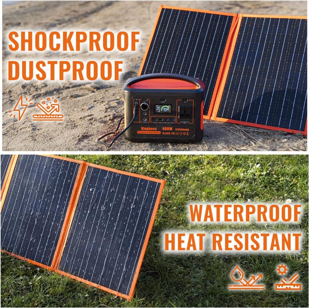 Folding Solar Panel - 120W Solar Panel for Camping, RV, and Off-Grid Adventures - Lightweight and Easy to Carry - Solar Briefcase Design for Travel Trailers, RV Batteries, and USB Devices