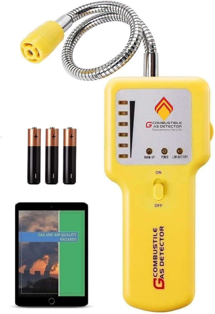 Gas Leak Detector  Natural Gas Detector: Portable Gas Sniffer to Locate Leaks of Multiple Combustible Gases Like Propane, Methane, LPG, LNG, Fuel, Sewer Gas with 12 Flexible Sensor Neck - Amazon.com