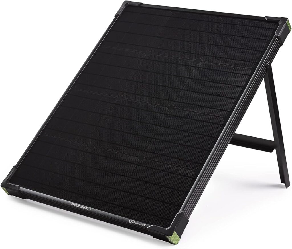 Goal Zero Boulder 200 Briefcase, 200-Watt Monocrystalline Solar Panel with Kickstand, Portable Solar Panel for Camping and Tailgating, Emergency Solar Power