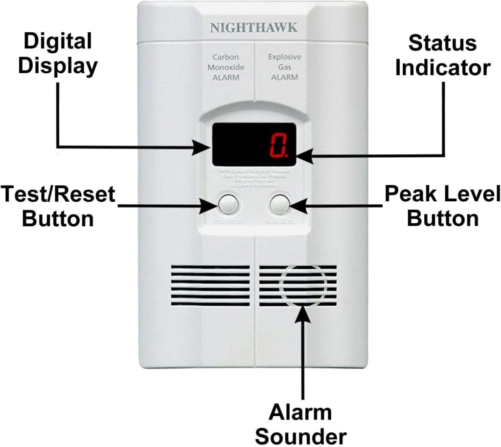 Kidde Carbon Monoxide Detector, Propane, Natural, Methane,  Explosive Gas Alarm, Plug-In Wall with 9-Volt Battery Backup, Digital LED Display