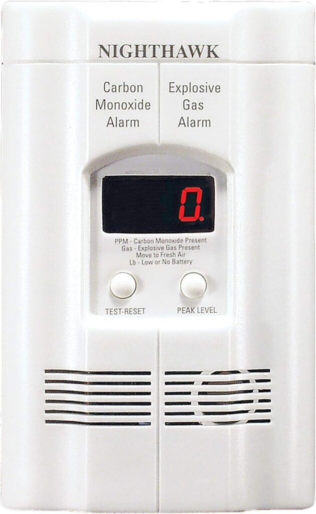 Kidde Carbon Monoxide Detector, Propane, Natural, Methane,  Explosive Gas Alarm, Plug-In Wall with 9-Volt Battery Backup, Digital LED Display
