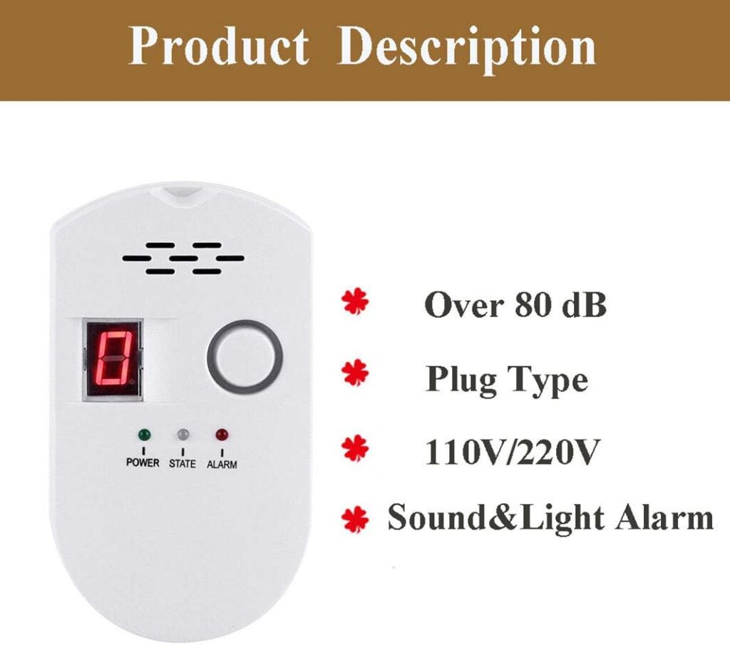 Natural Gas Detector, Propane Detectors for Home,Natural Gas Propane Leak Alarm for Home Kitchen, High Sensitivity Natural Gas Propane Leak Detection - Amazon.com