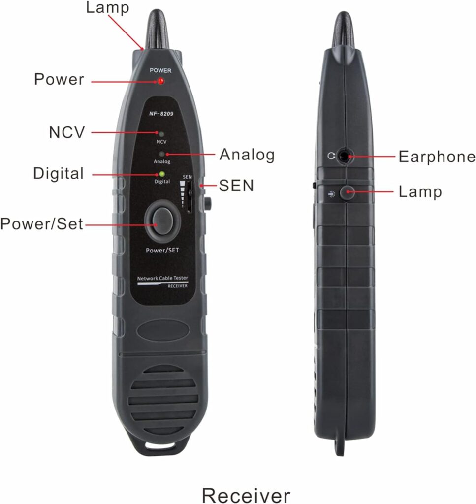NOYAFA Advanced Network Cable Tester With PoE NCV  Lamp For CAT5e/CAT6/CAT6a, Multifunction Wire Tracker Cable Tester For Tracker Underground Telephone Line Finder Home Repair: Industrial  Scientific