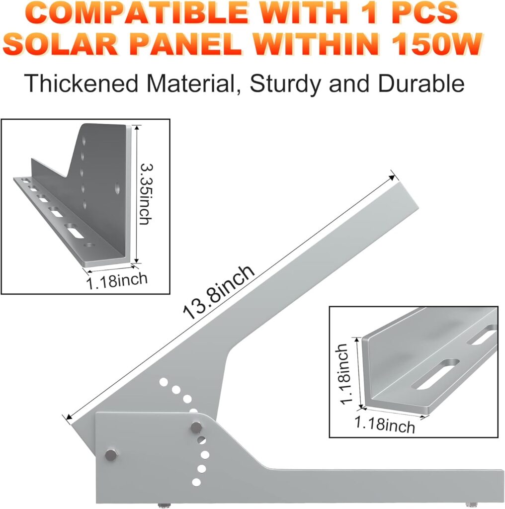SOLPERK 50W/12V Solar Panel Kit, Solar Battery Trickle Charger Maintainer + Waterproof Controller + Adjustable Mount Bracket for Automotive Motorcycle Boat Marine RV Camping Roof