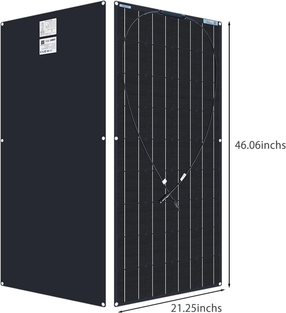 XINPUGUANG 12 Volts 50 Watts Flexible Solar Panel monocrystalline Portable Charger Power 12V Battery for RV car Boat Cabin Home (50w)