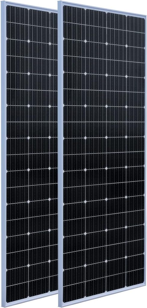 XINPUGUANG 2pcs Solar Panel 200W 12V Monocrystalline 400W PV Module Power Charger for RV Boat Rooftop Battery and Other Off-Grid Applications (400W)