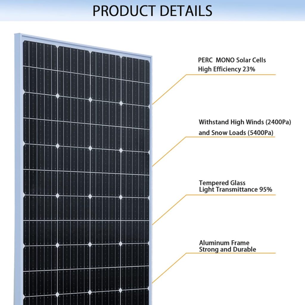 XINPUGUANG 2pcs Solar Panel 200W 12V Monocrystalline 400W PV Module Power Charger for RV Boat Rooftop Battery and Other Off-Grid Applications (400W)
