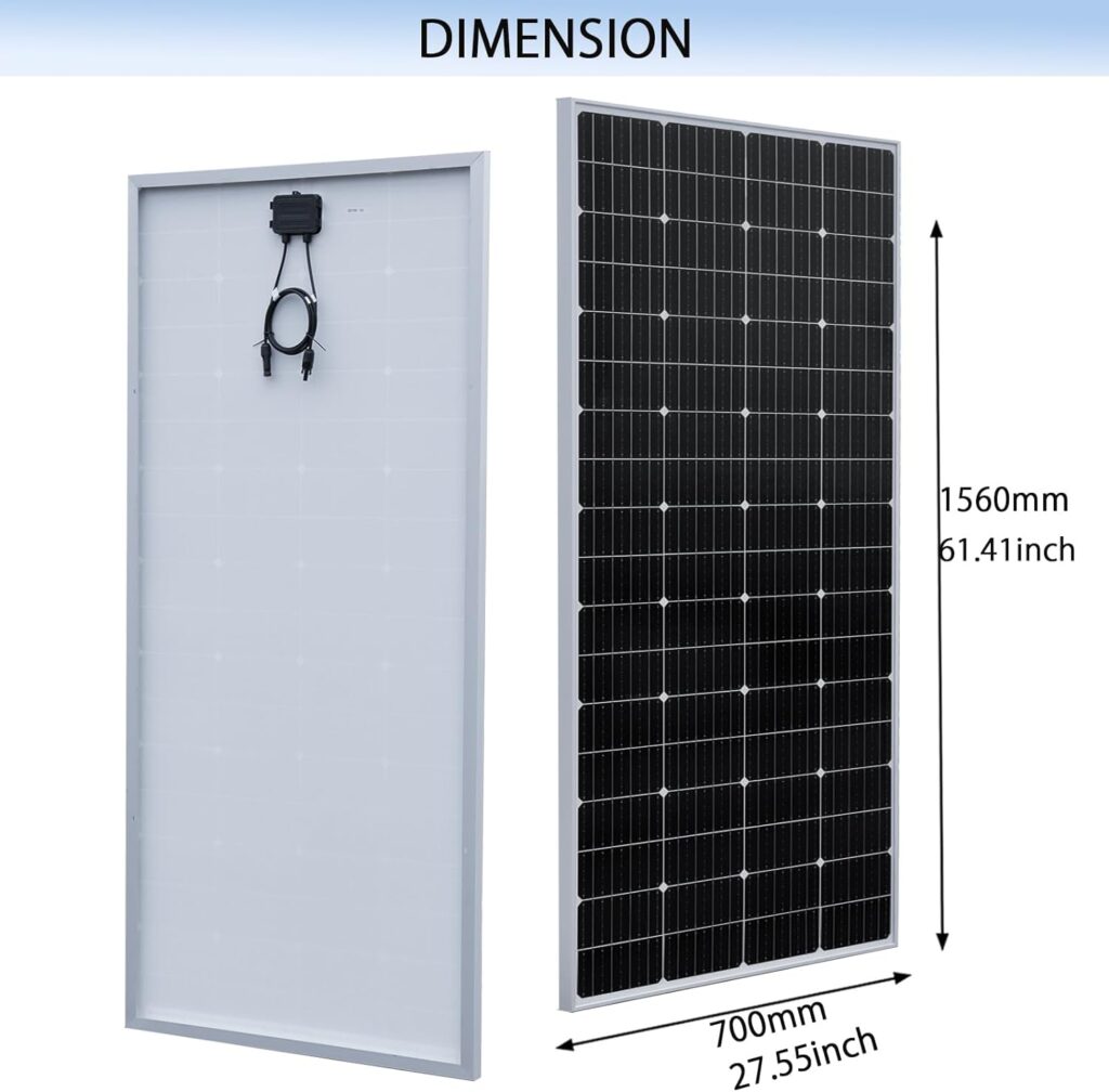 XINPUGUANG 2pcs Solar Panel 200W 12V Monocrystalline 400W PV Module Power Charger for RV Boat Rooftop Battery and Other Off-Grid Applications (400W)