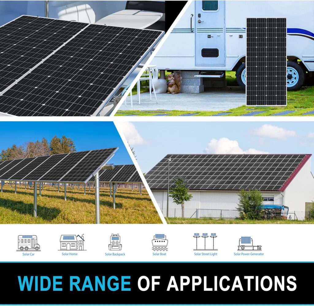 XINPUGUANG 2pcs Solar Panel 200W 12V Monocrystalline 400W PV Module Power Charger for RV Boat Rooftop Battery and Other Off-Grid Applications (400W)