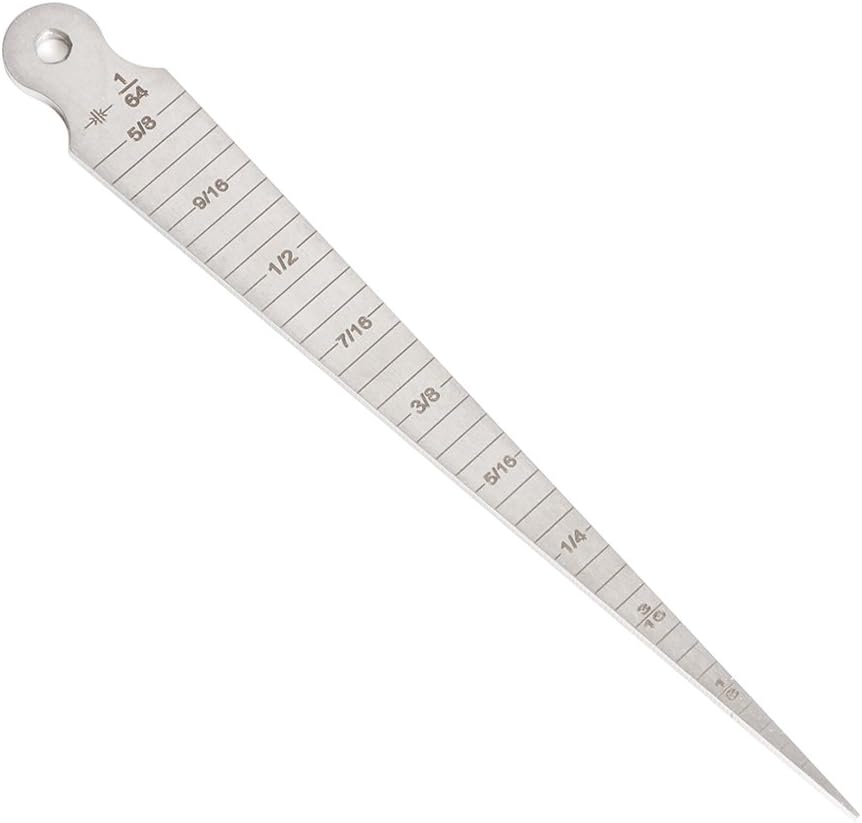 1-15mm/1/32-5/8 Stainless Taper Welding Gauge Test Ulnar Welder Inspection Inch  Metric for Measuring of Cylindrical Bores