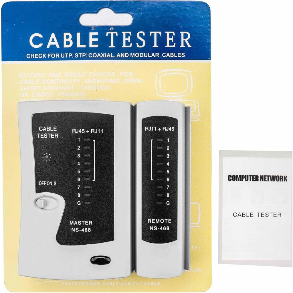 Alaixiu LAN Network Cable Tester，Continuity Tester for RJ45 RJ11 RJ12 Data Cable Twisted Pair Connections, Empowering CAT5/CAT6/CAT7 UTP LAN Wire Testing Instrument: Industrial  Scientific