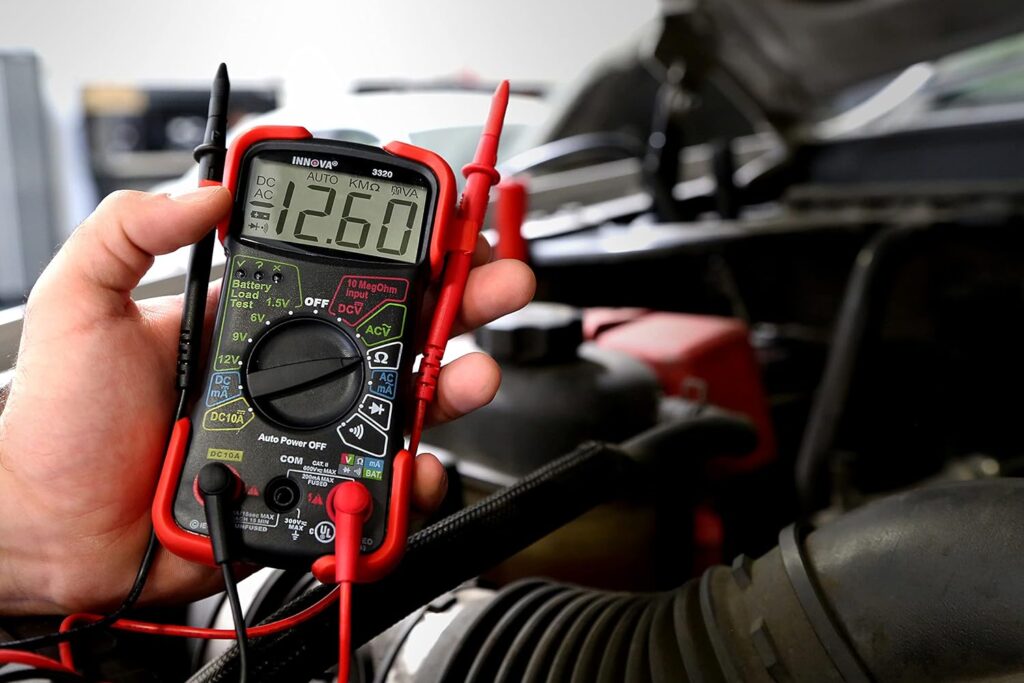 INNOVA 3320 Auto-Ranging Digital Multimeter, Red  Black