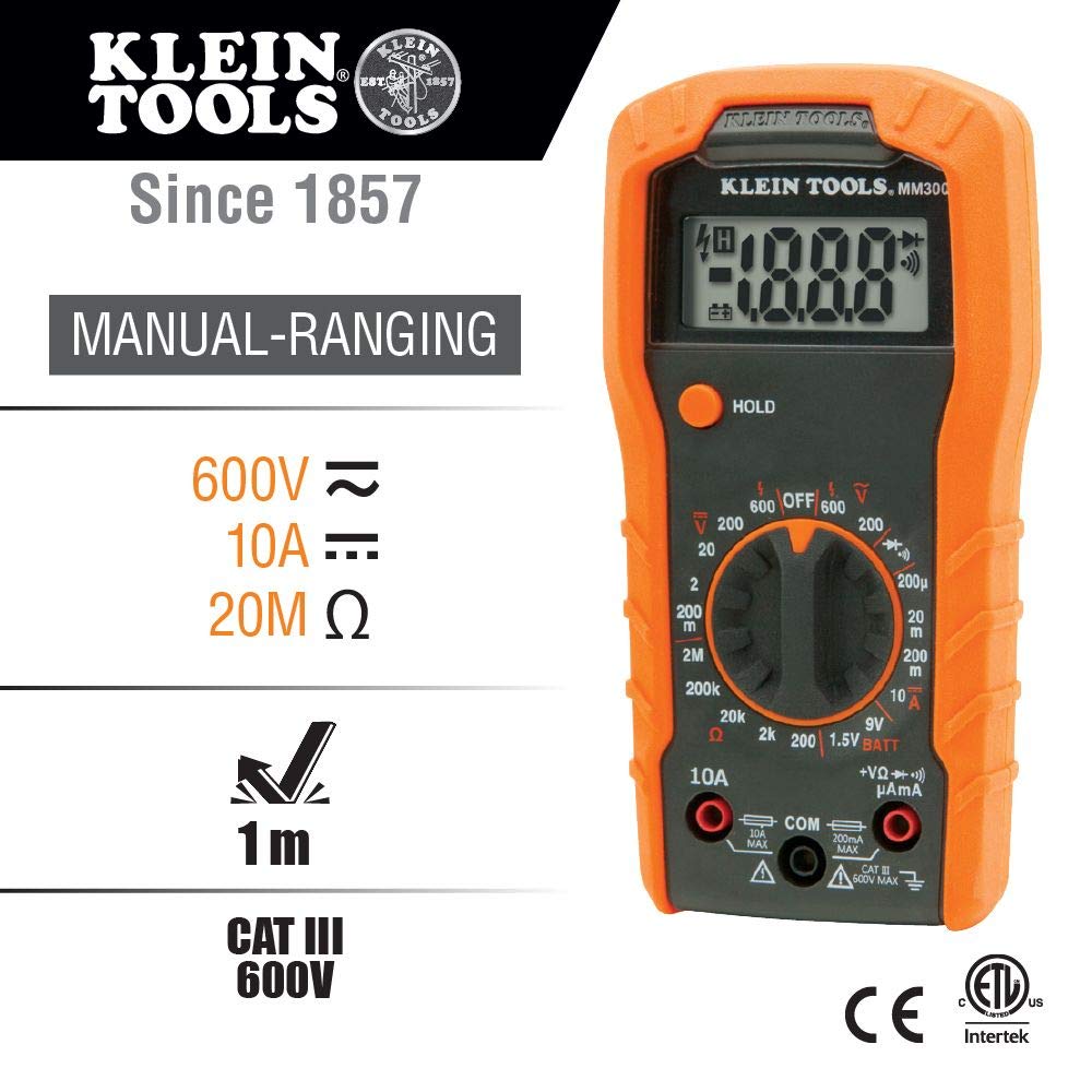 Klein Tools 81021 Electrical Tester Tool Kit with Multimeter, Non-Contact Voltage Pen, Receptacle Tester, Wire Stripper / Cutter, 4-Piece, Orange Klein Tools 81021 Electrical Tester Tool Kit with Multimeter, Non-Contact Voltage Pen, Receptacle Tester, Wire Stripper / Cutter, 4-Piece, Orange