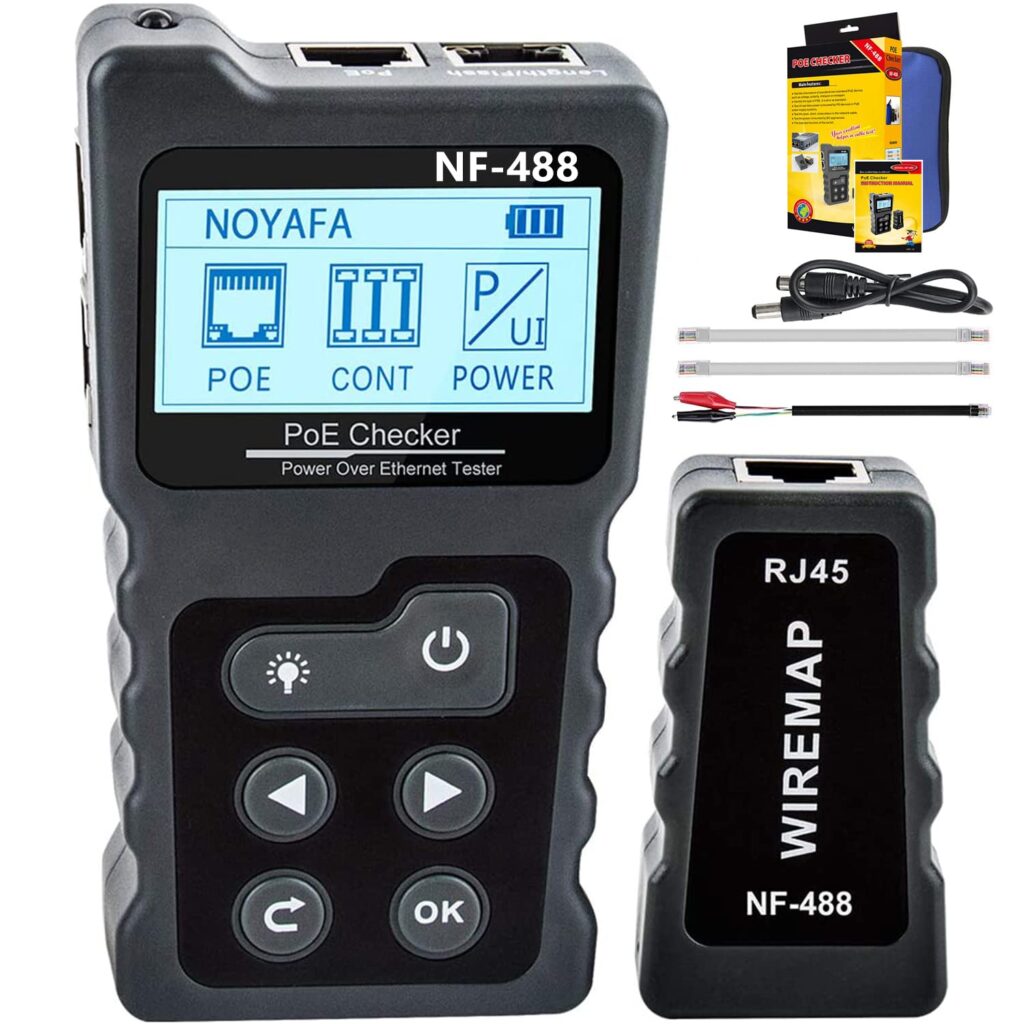 NOYAFA nf-488 poe Tester Network Cable Tester  Network Cable Continuity Checking/Power Over Ethernet Voltage Current Tester