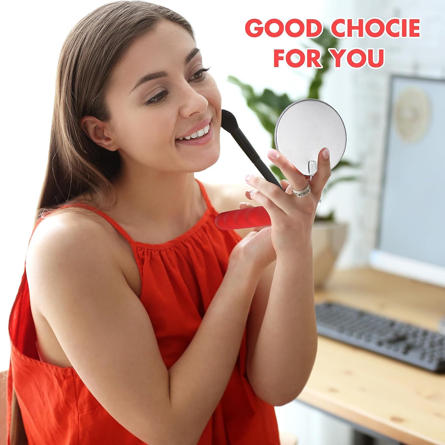 thumbnail image 2 of Car Inspection Mirror With Telescopic Handle, Foldable Retractable Round Telescopic Mirror, Universal Car Repair Inspection Mirror, Stainless Steel 2 of 11