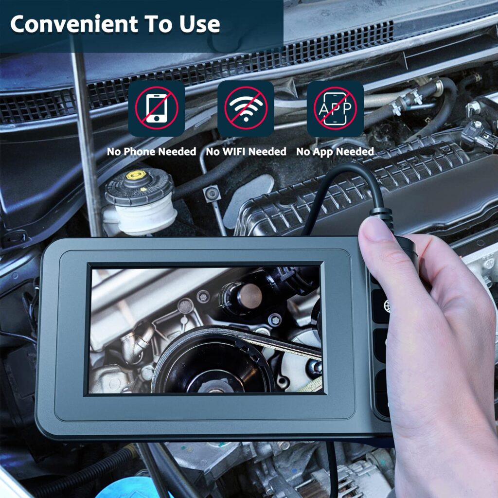 SKYBASIC Industrial Endoscope Borescope Camera with Light, 4.3 LCD Screen HD Digital Snake Camera Handheld Waterproof Sewer Inspection Camera with 8 LED Lights, 16.5FT Semi-Rigid Cable SKYBASIC Industrial Endoscope Borescope Camera with Light, 4.3 LCD Screen HD Digital Snake Camera Handheld Waterproof Sewer Inspection Camera with 8 LED Lights, 16.5FT Semi-Rigid Cable