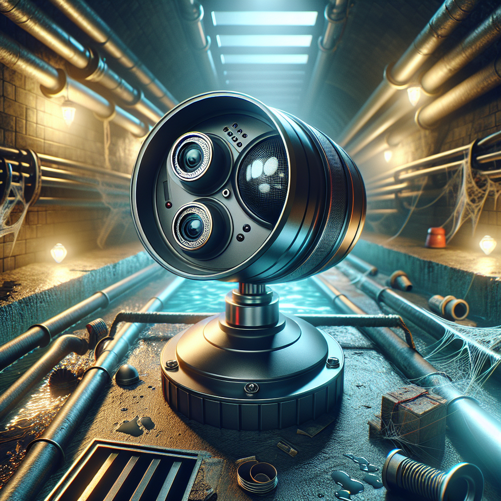 Triple Lens Sewer Inspection Camera with 50FT Semi-Rigid Cable, DEPSTECH 5IPS Screen Endoscope Camera with Lights, 1080P Industrial Borescope, Split Screen, Waterproof Drain Pipe Camera,Carrying Case