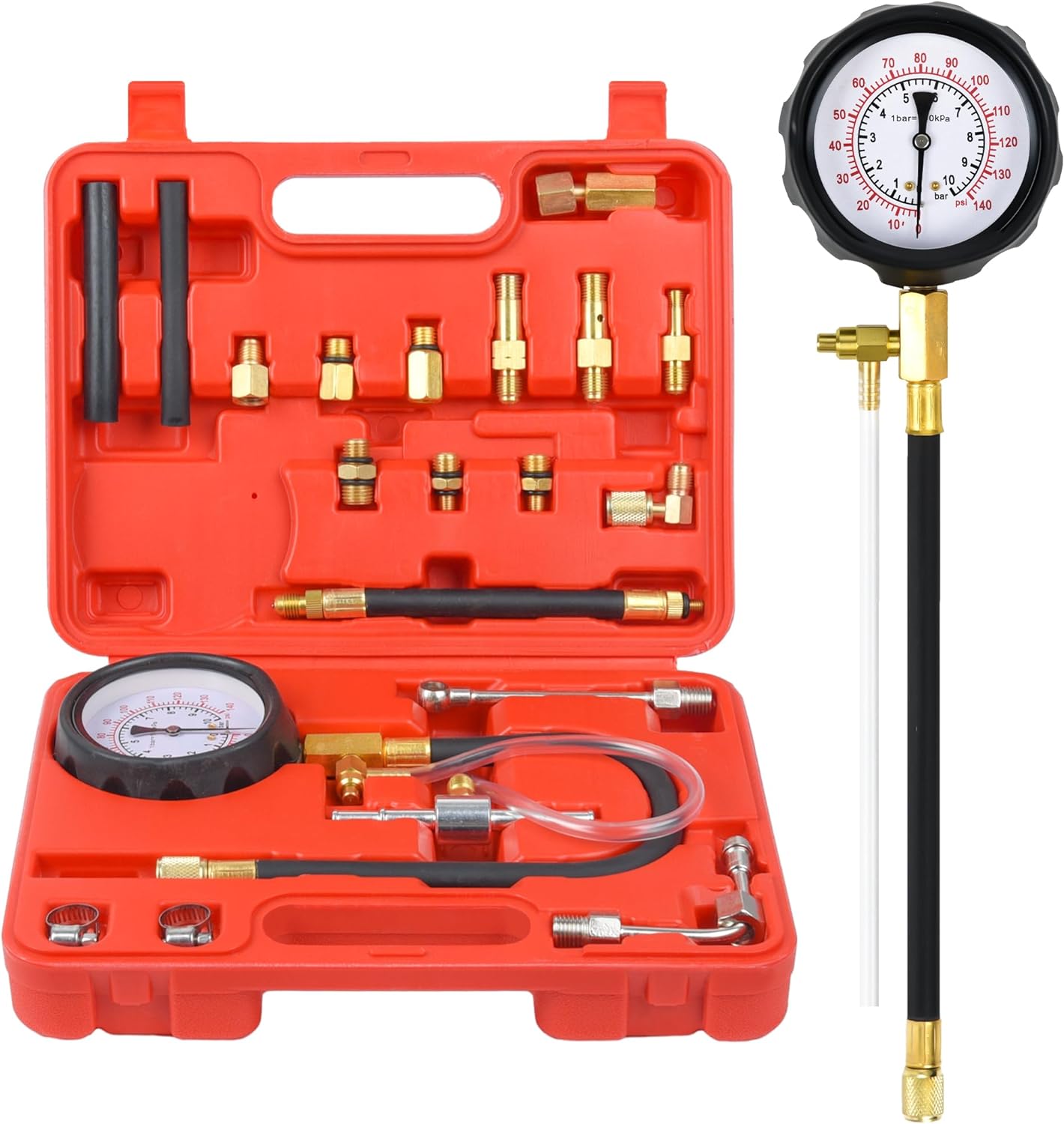 WUODAO Fuel Injector Pressure Tester Kit Review Testing Measuring and